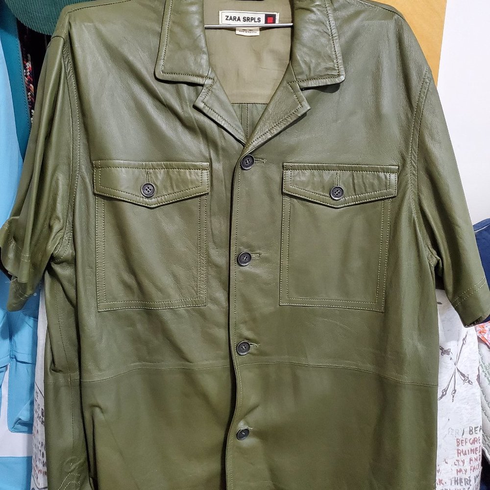 zara green shirt
